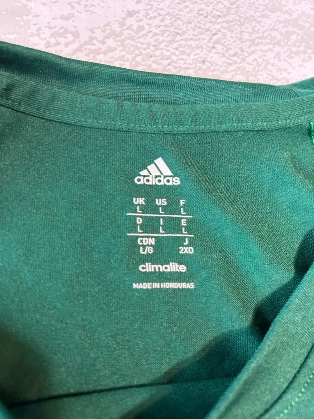 adidas Green Clover Basketball Climalite Short Sleeve Tee